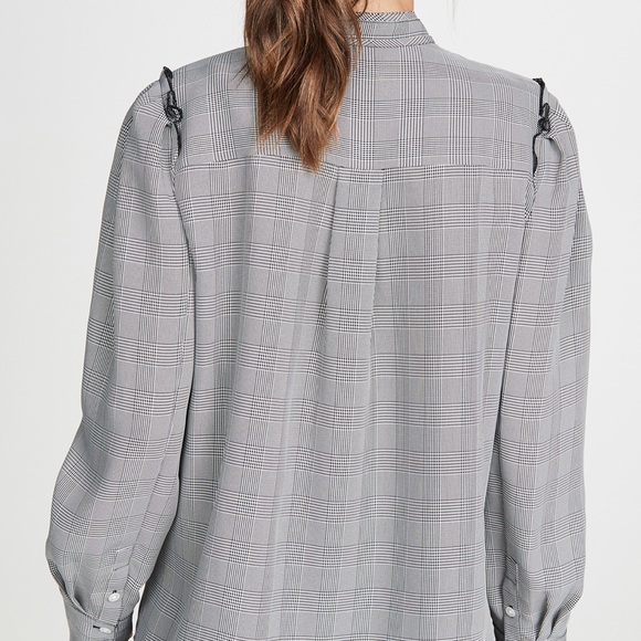 Jason Wu Plaid Chiffon Blouse - Picture 2 of 4